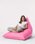 Atelier Del Sofa Pouf Grande Big Bed Rosa Exterior Impermeable Jardin 145x90x35cm